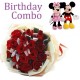 Birthday Package - Rose Bouquet + Mickey and Minnie Mouse Birthday Package - Rose Bouquet + Mickey and Minnie Mouse