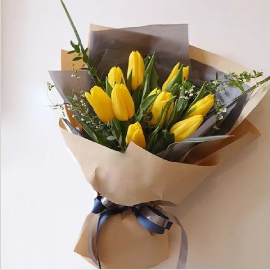 Bright Holland Yellow Tulips Bouquet Bright Holland Yellow Tulips Bouquet
