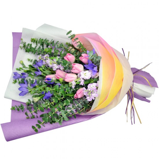 Elegant 10pcs Holland Tulips Bouquet Elegant 10pcs Holland Tulips Bouquet