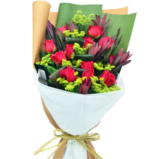 Valentines Day 12pcs Roses Bouquet Valentines Day 12pcs Roses Bouquet