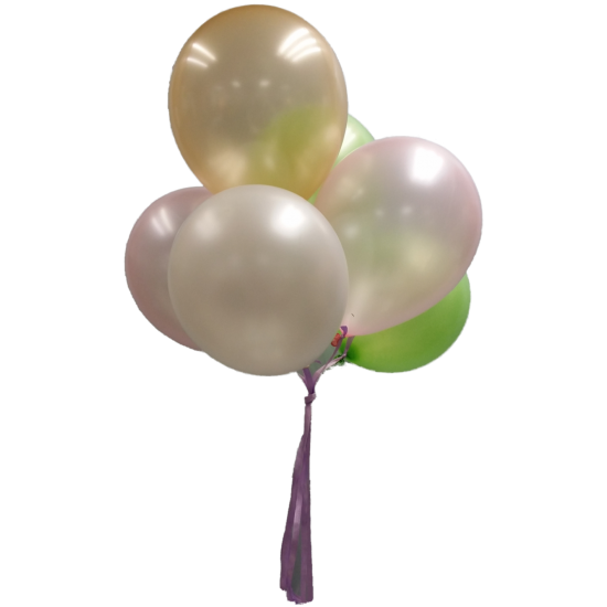 Assorted Helium Latex Balloons x 6 Assorted Helium Latex Balloons x 6