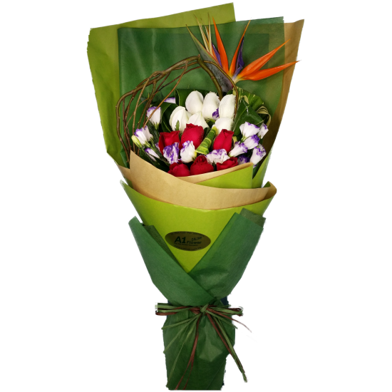 Bird Paradise with Roses Bouquet Bird Paradise with Roses Bouquet