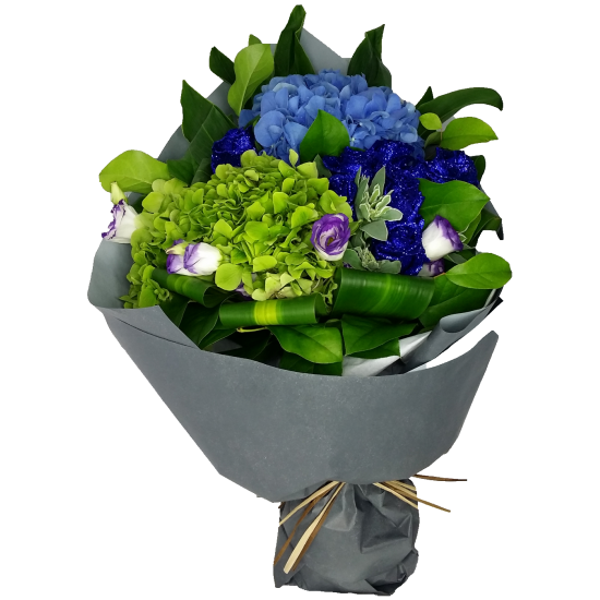 Crystal Blue Roses with Hydrangea Bouquet Crystal Blue Roses with Hydrangea Bouquet