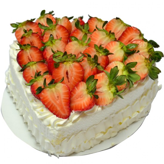 Heart Shape Strawberry Cream Cake (1Lb) Heart Shape Strawberry Cream Cake (1Lb)