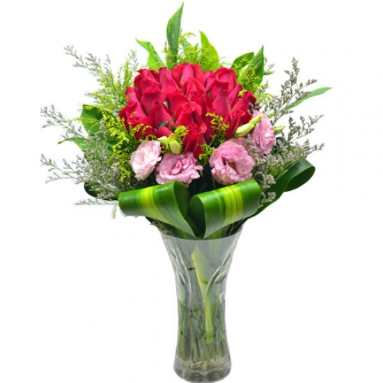 Eternal Love Two Dozen Red Roses in Vase Eternal Love Two Dozen Red Roses in Vase
