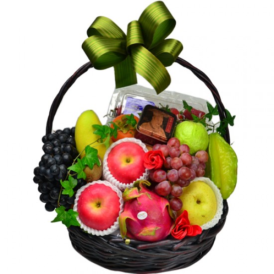 Seasonal Fruits Hamper with Mini Mooncake Seasonal Fruits Hamper with Mini Mooncake