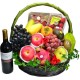 Seasonal Fruits Hamper with Maxim Double York White Lotus Mooncake and Red Wine Seasonal Fruits Hamper with Maxim Double York White Lotus Mooncake and Red Wine