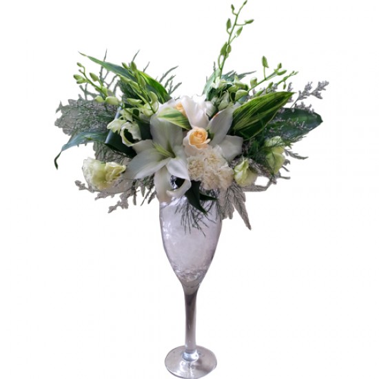 Champagne Glasses Vase arrangement Champagne Glasses Vase arrangement