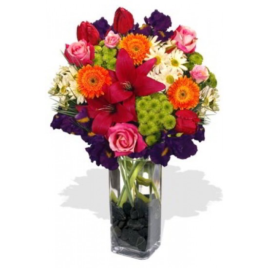 Assorted Flowers Vase Bouquet Assorted Flowers Vase Bouquet