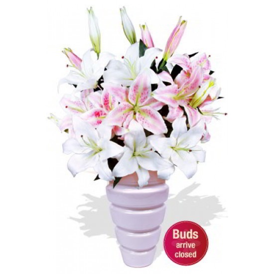 6 Lily Bouquet Vase Bouquet 6 Lily Bouquet Vase Bouquet