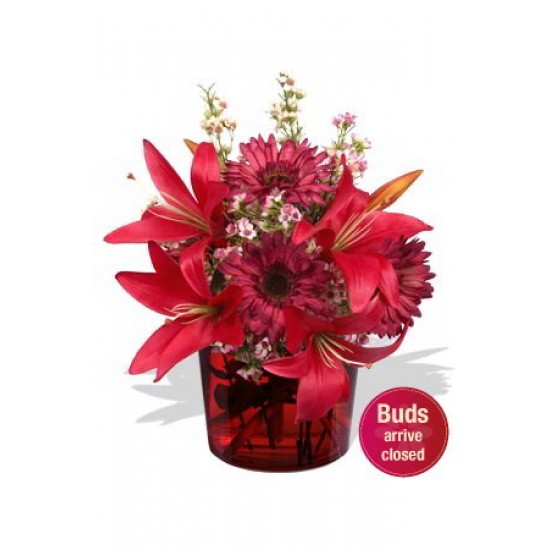 Lily Bouquet , 3 lily and 4 gerbera Lily Bouquet , 3 lily and 4 gerbera
