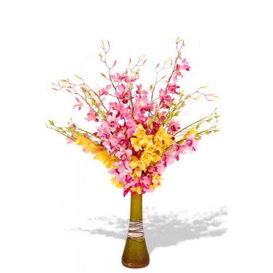 15 Mixed Dendrobium Orchids Vase Bouquet 15 Mixed Dendrobium Orchids Vase Bouquet