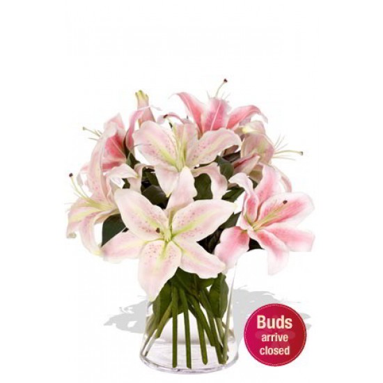4 Oriental Lily Bouquet Vase Bouquet 4 Oriental Lily Bouquet Vase Bouquet