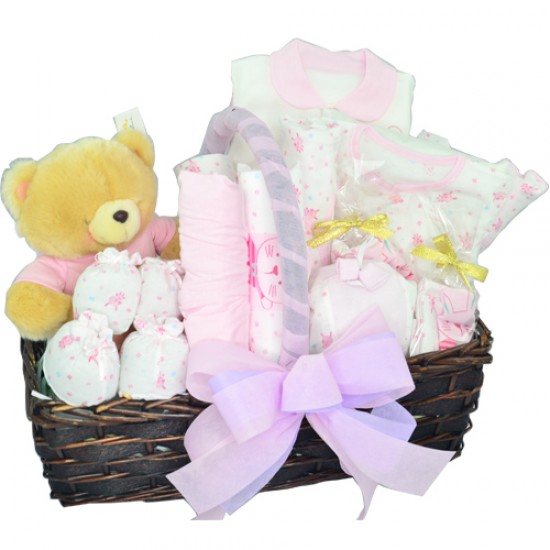 Sweet Welcome Hamper for Baby Girl Pink Edition Sweet Welcome Hamper for Baby Girl Pink Edition