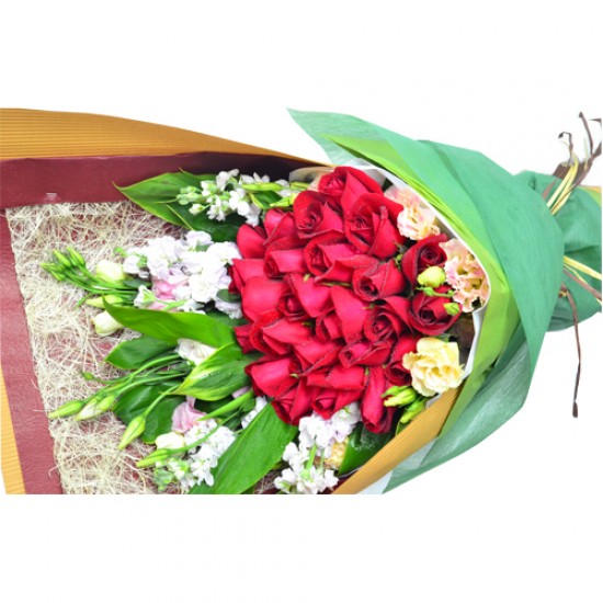 Enchanted Romance Two Dozen Red Roses Bouquet Enchanted Romance Two Dozen Red Roses Bouquet