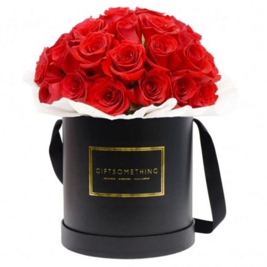 20 Stems Red Roses in a Round Gift Box 20 Stems Red Roses in a Round Gift Box